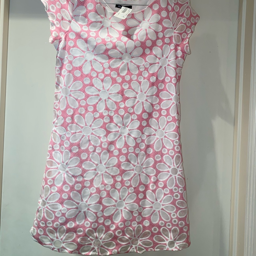 Carmella pink and white dress
